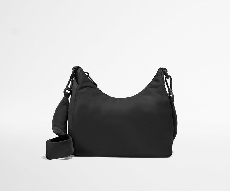Featherlight Duo Crossbody in Jet Black
